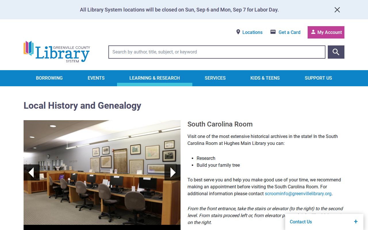 Wade Hampton city directory research at the Greenville County Library South Carolina Room