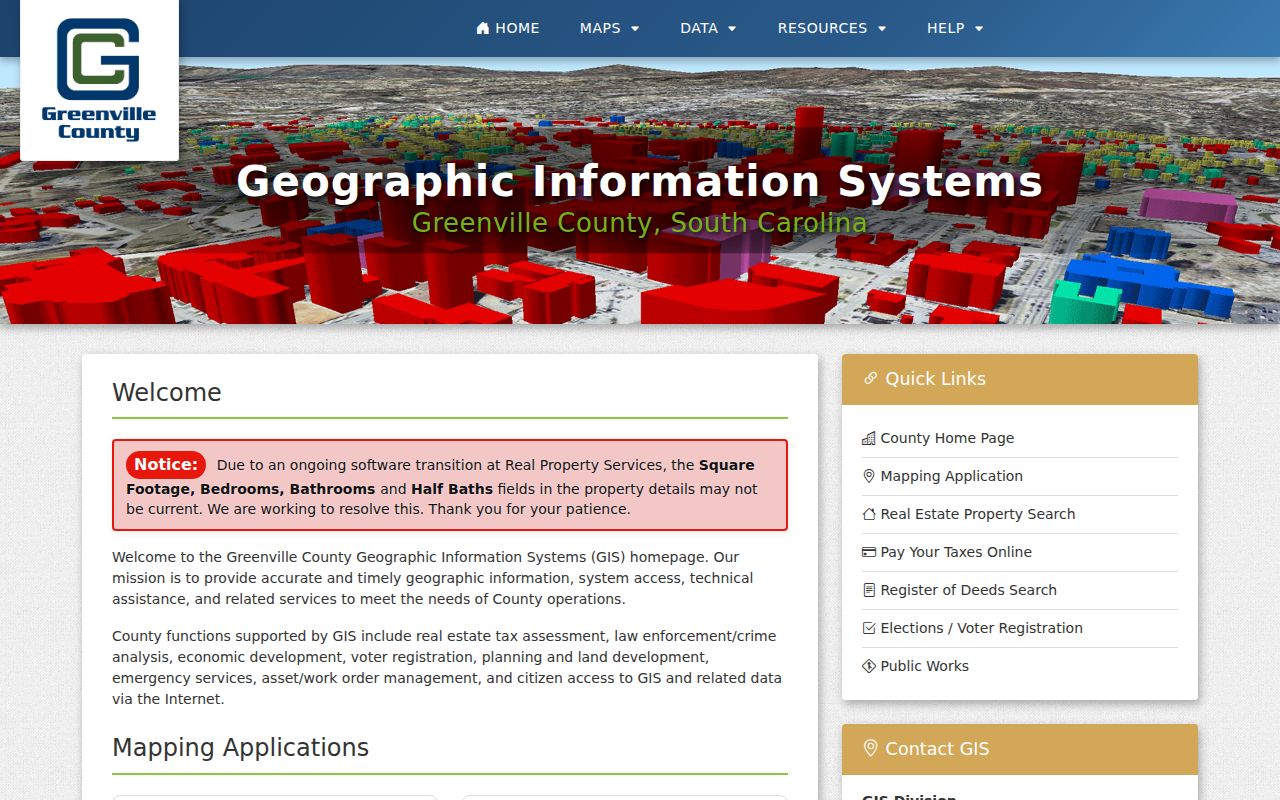 Wade Hampton street directory Greenville County GIS parcel maps