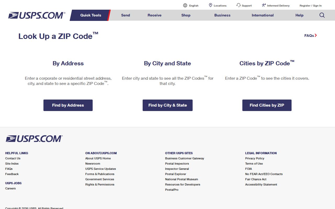 Wade Hampton ZIP code directory through the USPS address and ZIP lookup